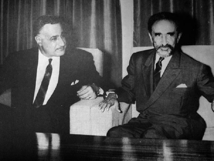 الإمبراطور هيلا سيلاسي والرئيس عبد الناصر