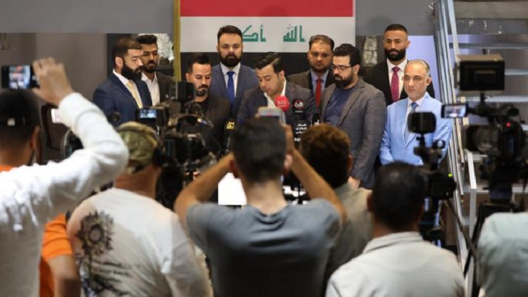 المؤتمر الصحافي الذي أعلن عن تشكيل جماعة رفض المناوئة لمعادلة الحكم في العراق