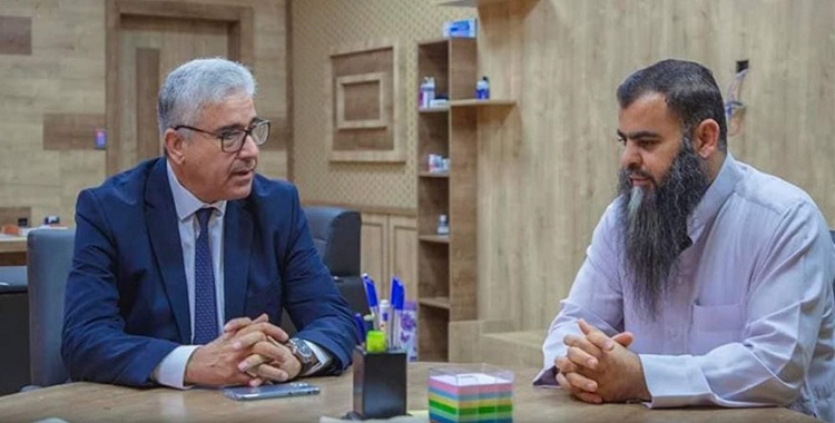 عبد الرؤوف كاره في لقاء مع باشاغا وقت عمله وزيراً للداخلية