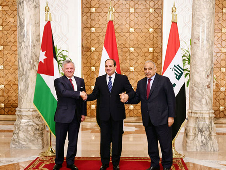 من القمة: الأردنية ـ المصرية ـ العراقية، التي انعقدت ببغداد في حزيران (يونيو) 2021