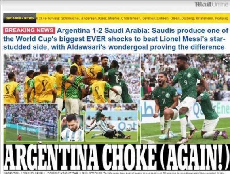 &quot;ديلي ميل&quot; البريطانية: صدمة عدم التصديق كان رد فعل مشجعي الأرجنتين