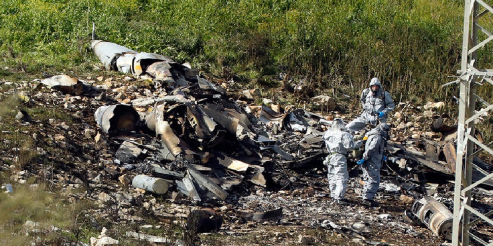 موقع تحطم الطائرة الإسرائيلية (سي ان ان)